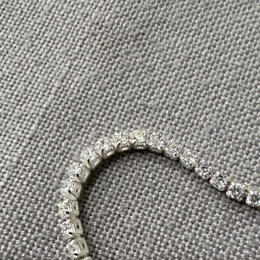 Sterling Silver Tennis Necklace - Silver - Picture 2 of 3